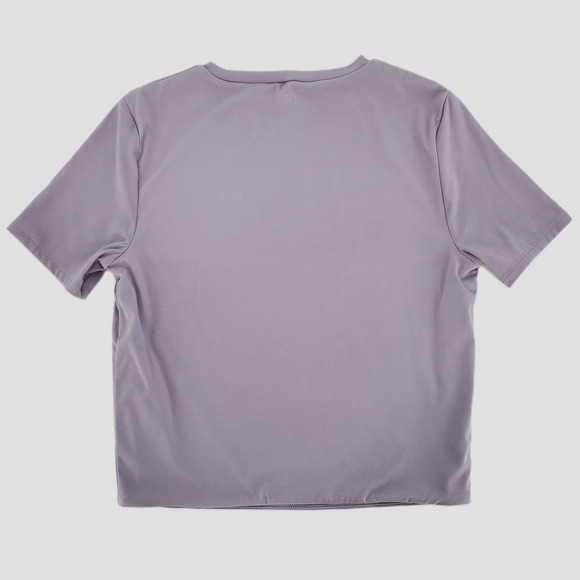 Calia Active Womens Medium Short Sleeve Top Inspire Purple Gray Moisture Wicking - Picture 2 of 10